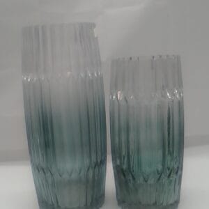 Bottle green glass vase