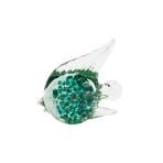 Una Emerald White Face Glass Fish