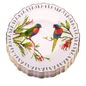 Rainbow Lorikeets Desert Plate 6pc
